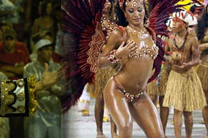 Rio brazil carnival, girls, women at Samba School